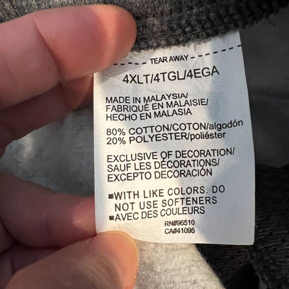 Under Armour Mens Big & Tall Hustle Fleece Pants 4XLT Carbon Heather-white - Picture 6 of 9